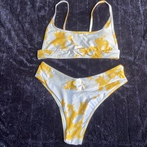 Tie Dye High Cut Bikini Set
